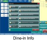 restaurant software Dine In screen